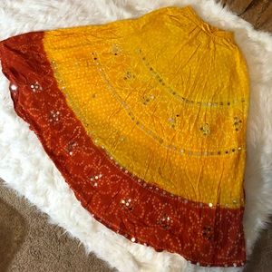 Cotton tie and dye skirt